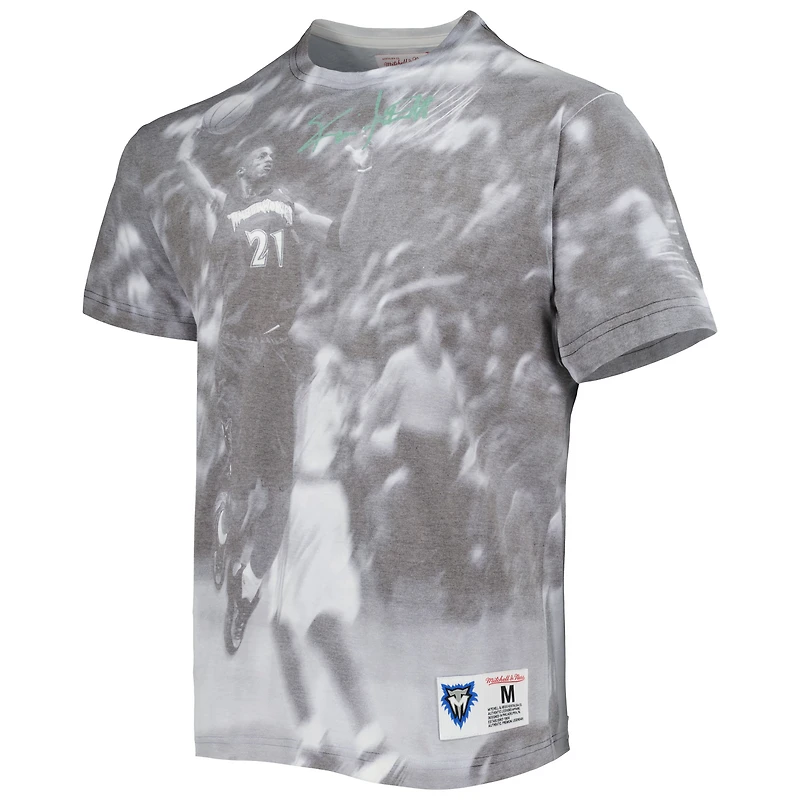 Men's Mitchell & Ness Kevin Garnett Heather Gray Minnesota Timberwolves Above The Rim T-Shirt