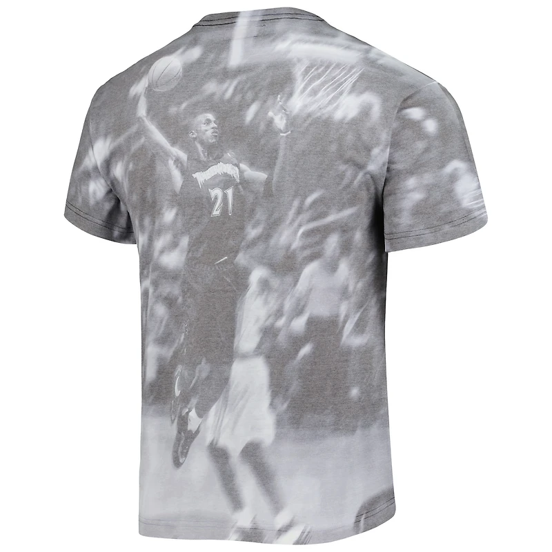 T-shirt Mitchell & Ness Kevin Garnett Heather Grey Minnesota Timberwolves Above The Rim pour hommes