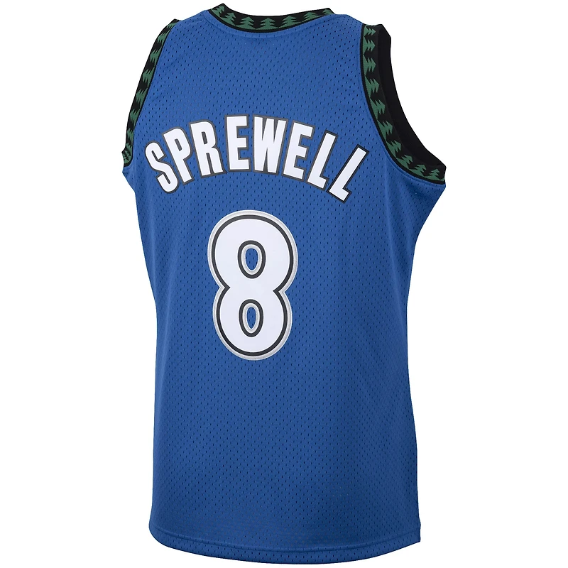 Men's Mitchell & Ness Latrell Sprewell Blue Minnesota Timberwolves 2003/04 Hardwood Classics Swingman Jersey
