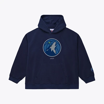 Men's Mitchell & Ness Navy Minnesota Timberwolves Basic Fleece Hoodie