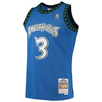 Maillot Swingman Mitchell & Ness Stephon Marbury Minnesota Timberwolves 1996/97 Hardwood Classics pour hommes, bleu