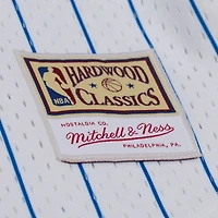 Men's Mitchell & Ness White Minnesota Timberwolves Head Coach Pinstripe Mesh Full-Button Baseball Jersey