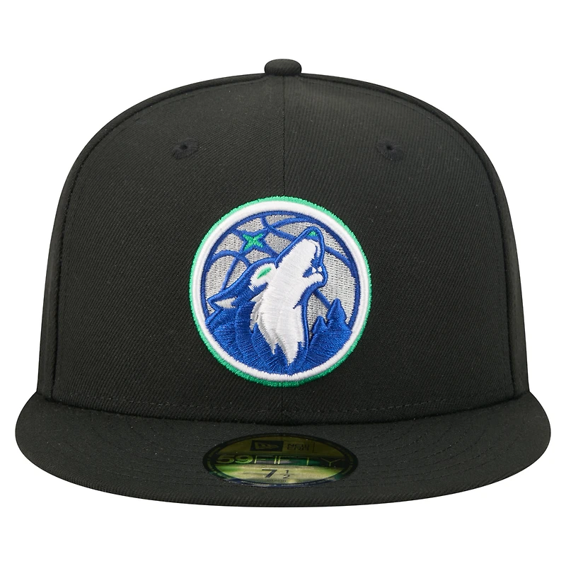 Men's New Era Black Minnesota Timberwolves 59FIFTY Fitted Hat