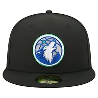 Men's New Era Black Minnesota Timberwolves 59FIFTY Fitted Hat