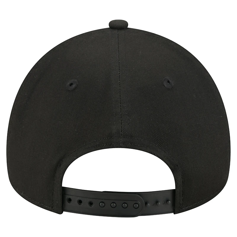 Casquette ajustable New Era 9FORTY noire Minnesota Timberwolves pour homme