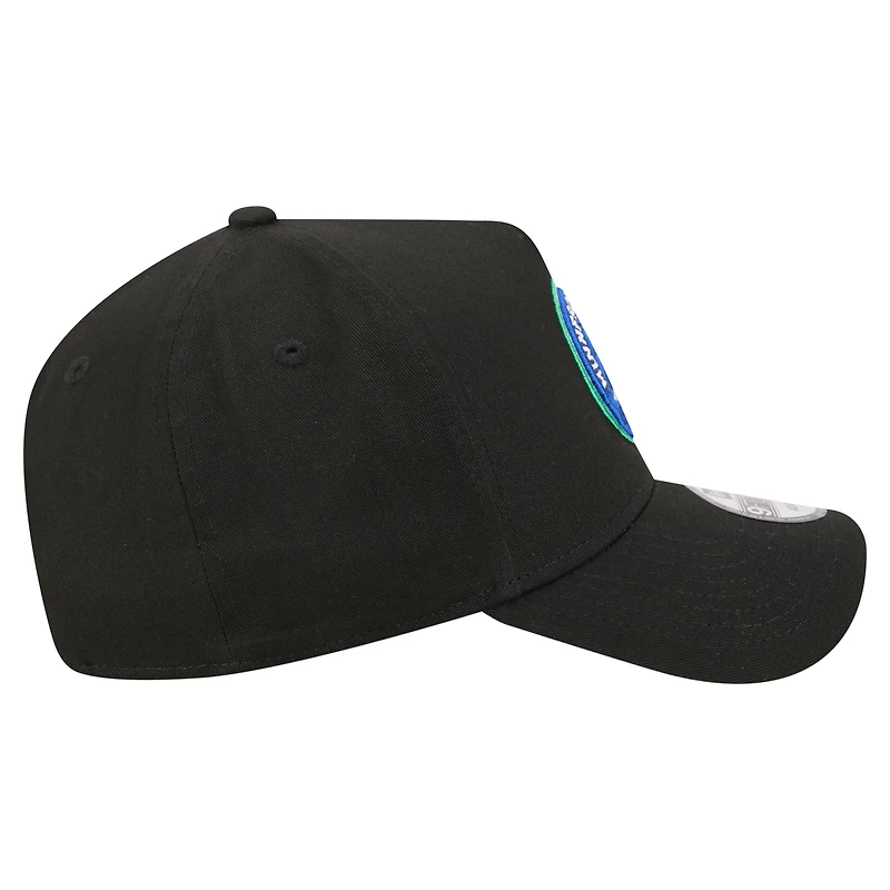 Men's New Era Black Minnesota Timberwolves A-Frame 9FORTY Adjustable Hat