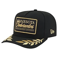 Men's New Era  Black Minnesota Timberwolves Golden 9FIFTY Snapback Hat