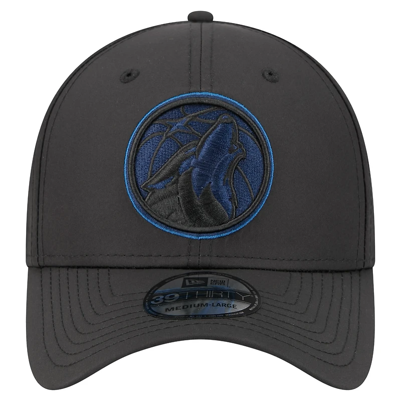Men's New Era Black Minnesota Timberwolves Night 39THIRTY Flex Hat