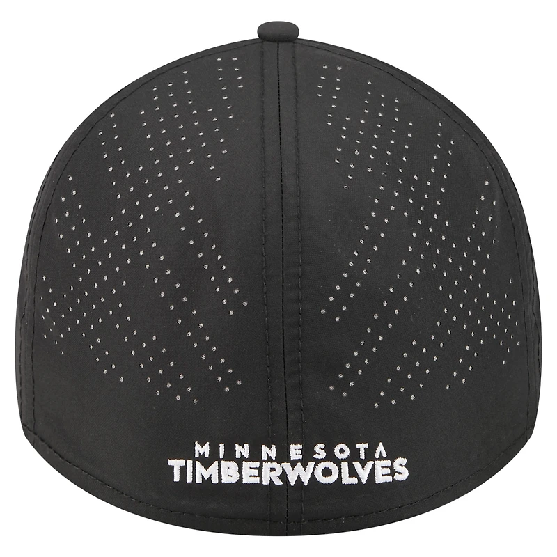 Men's New Era Black Minnesota Timberwolves Night 39THIRTY Flex Hat