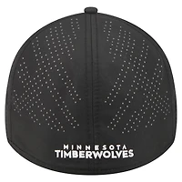 Men's New Era Black Minnesota Timberwolves Night 39THIRTY Flex Hat