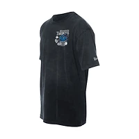 T-shirt oversize noir New Era Minnesota Timberwolves Old School Sport Enzyme Wash pour homme