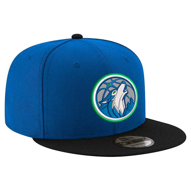 Men's New Era Blue/Black Minnesota Timberwolves 9FIFTY Snapback Hat