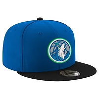 Men's New Era Blue/Black Minnesota Timberwolves 9FIFTY Snapback Hat