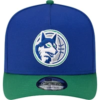 Men's New Era  Blue/Green Minnesota Timberwolves 80s Throwback A-Frame 9FIFTY Snapback Hat