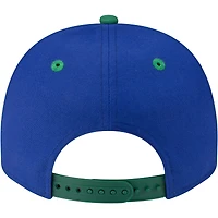 Men's New Era  Blue/Green Minnesota Timberwolves 80s Throwback A-Frame 9FIFTY Snapback Hat