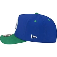 Men's New Era  Blue/Green Minnesota Timberwolves 80s Throwback A-Frame 9FIFTY Snapback Hat