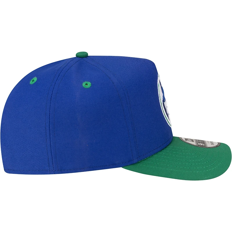 Men's New Era  Blue/Green Minnesota Timberwolves 80s Throwback A-Frame 9FIFTY Snapback Hat