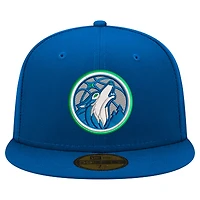 Casquette ajustée New Era 59FIFTY bleue pour homme, Minnesota Timberwolves