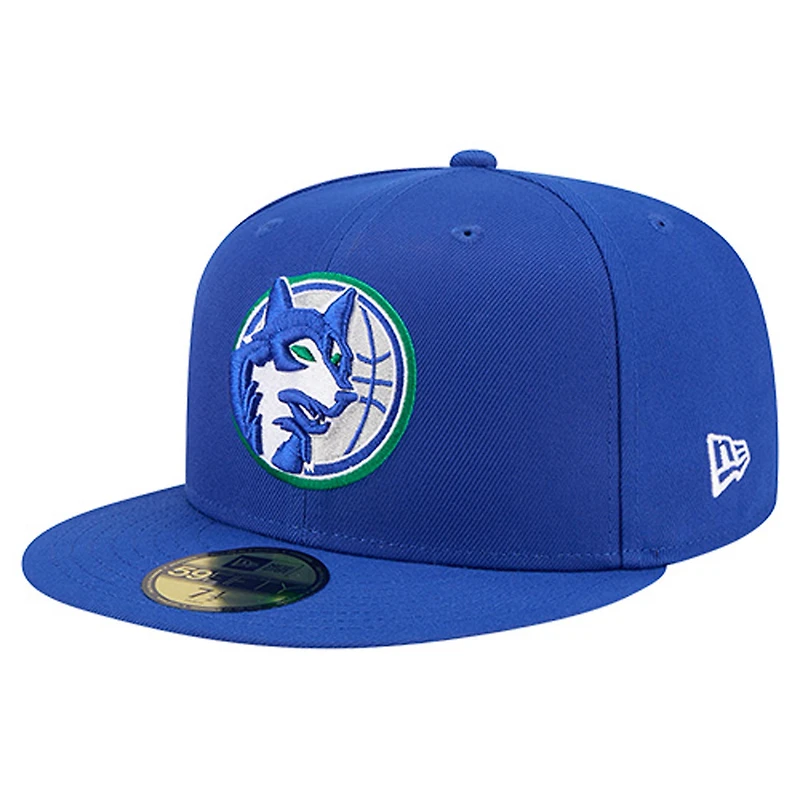 Casquette ajustée New Era 59FIFTY pour homme, logo principal des Minnesota Timberwolves, bleue