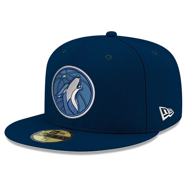 Casquette ajustée New Era bleue pour homme Minnesota Timberwolves Team 59FIFTY