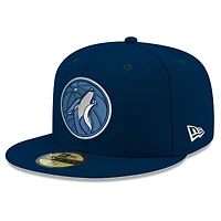 Casquette ajustée New Era bleue pour homme Minnesota Timberwolves Team 59FIFTY