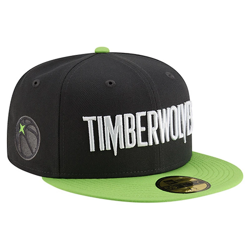 Casquette ajustée New Era anthracite Minnesota Timberwolves Statement Edition Jersey Hook 59Fifty pour homme