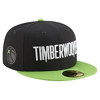 Casquette ajustée New Era anthracite Minnesota Timberwolves Statement Edition Jersey Hook 59Fifty pour homme