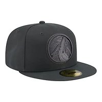 Casquette ajustée New Era 59FIFTY pour homme, coloris anthracite Minnesota Timberwolves.