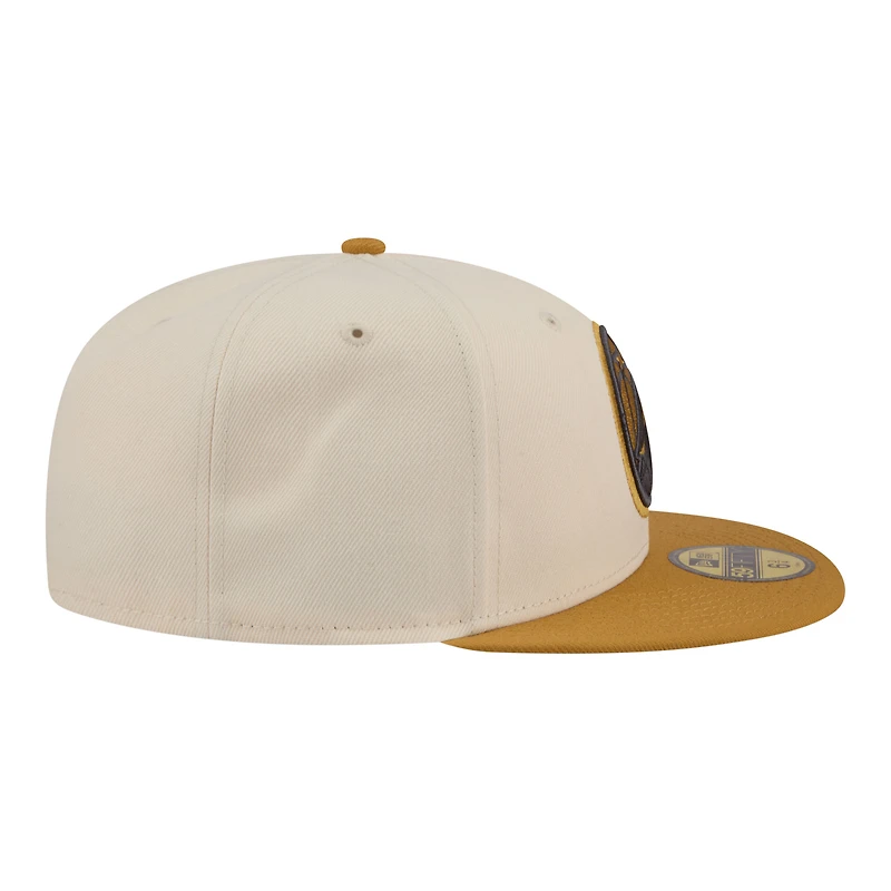 Casquette ajustée New Era 59FIFTY pour homme, coloris crème/beige Minnesota Timberwolves, lot de deux