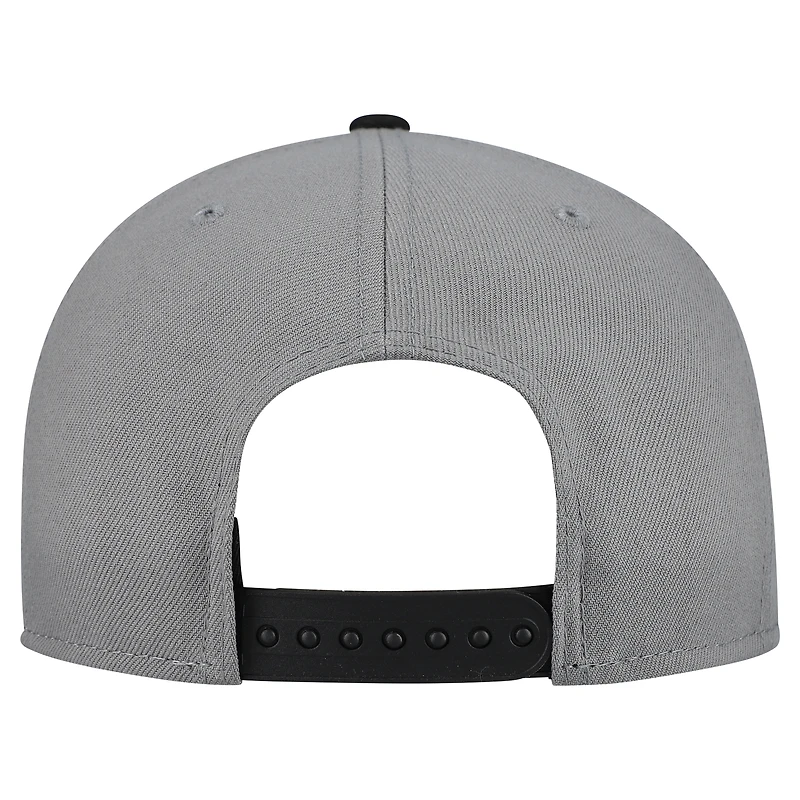 Men's New Era Gray Minnesota Timberwolves Core Logo Storm Gray Two-Tone 9FIFTY Snapback Hat