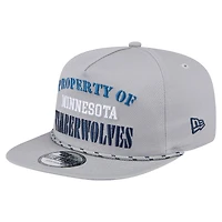 Men's New Era Gray Minnesota Timberwolves Throwback Property Of Golfer Snapback Hat