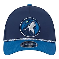 Men's New Era  Navy/Blue Minnesota Timberwolves Rope Two-Tone M-Crown A-Frame 39THIRTY Flex Hat