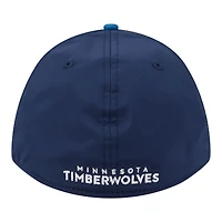 Men's New Era  Navy/Blue Minnesota Timberwolves Rope Two-Tone M-Crown A-Frame 39THIRTY Flex Hat
