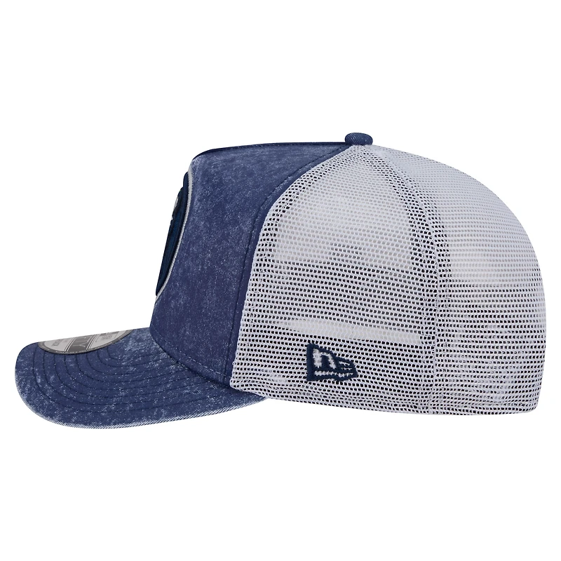 Men's New Era Navy/White Minnesota Timberwolves Washed Meshback 9FIFTY Adjustable Hat