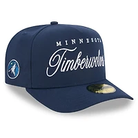 Casquette ajustée New Era 59FIFTY bleu marine pour homme, Minnesota Timberwolves, draft NBA 2025