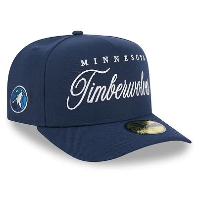 Casquette ajustée New Era 59FIFTY bleu marine pour homme, Minnesota Timberwolves, draft NBA 2025