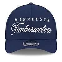 Casquette ajustable New Era bleu marine Minnesota Timberwolves 2025 NBA Draft M-Crown A-Frame 9FORTY pour homme