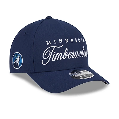 Casquette ajustable New Era bleu marine Minnesota Timberwolves 2025 NBA Draft M-Crown A-Frame 9FORTY pour homme