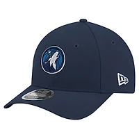 Men's New Era Navy Minnesota Timberwolves 9FORTY Stock M-Crown Adjustable Hat