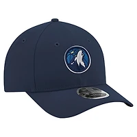 Men's New Era Navy Minnesota Timberwolves 9FORTY Stock M-Crown Adjustable Hat