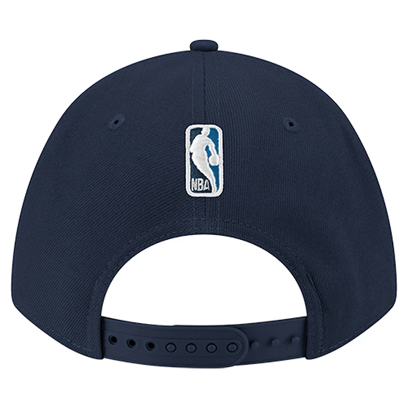Casquette ajustable New Era 9FORTY Stock M-Crown bleu marine pour homme des Minnesota Timberwolves