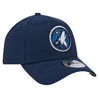 Casquette réglable bleu marine Minnesota Timberwolves A-Frame 9FORTY New Era pour hommes