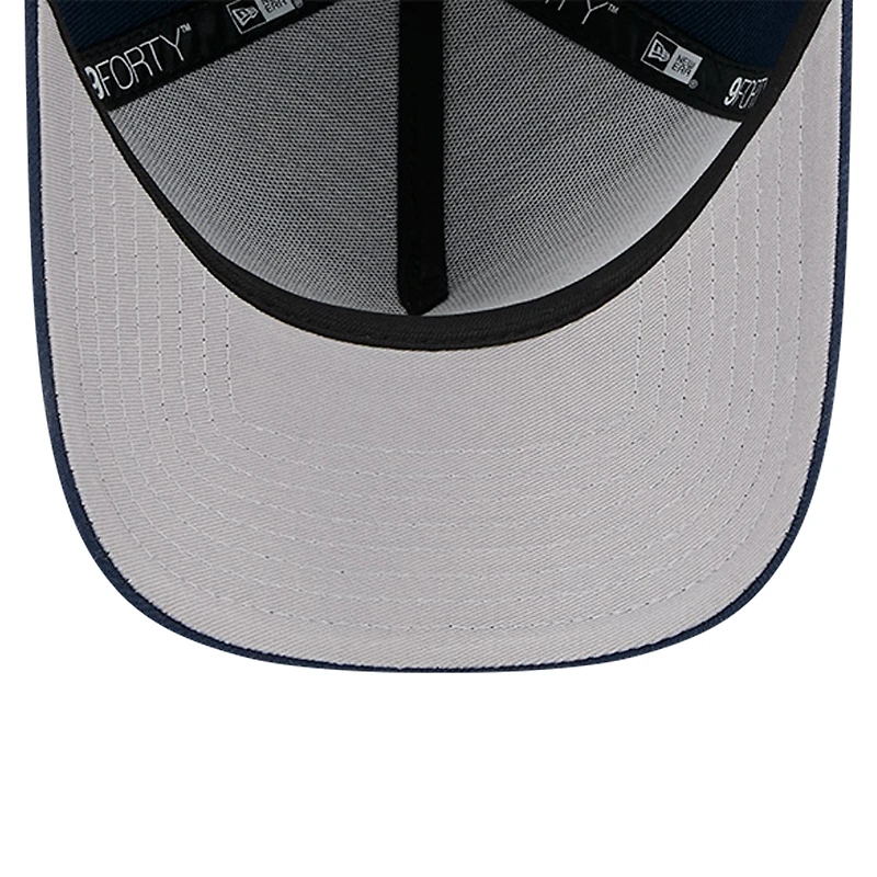 Men's New Era Navy Minnesota Timberwolves A-Frame 9FORTY Adjustable Hat