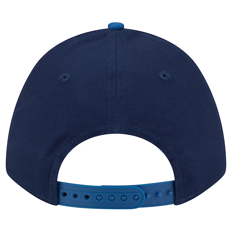 Men's New Era  Navy Minnesota Timberwolves Bold Arch COOLERA 9FORTY A-Frame M-Crown Adjustable Hat