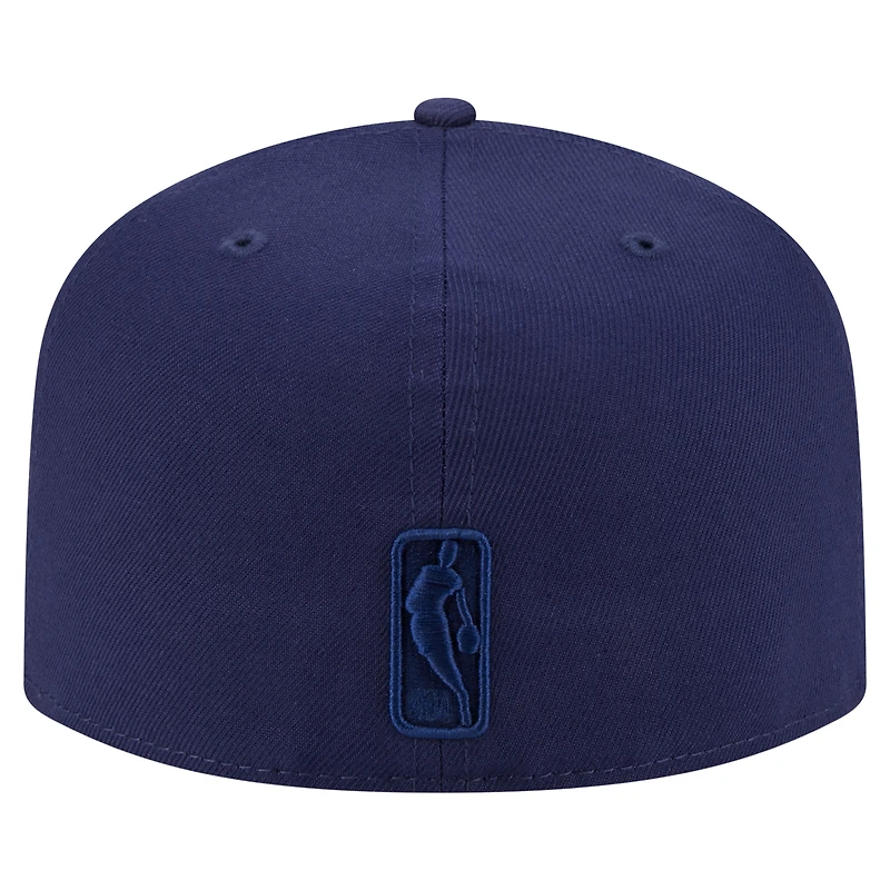 Men's New Era  Navy Minnesota Timberwolves Colorpack A-Frame Pinch Front 59FIFTY Fitted Hat