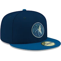 Casquette ajustée 59FIFTY 2Tone pour homme New Era bleu marine Minnesota Timberwolves