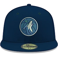 Men's New Era Navy Minnesota Timberwolves Official Team Color 59FIFTY Fitted Hat
