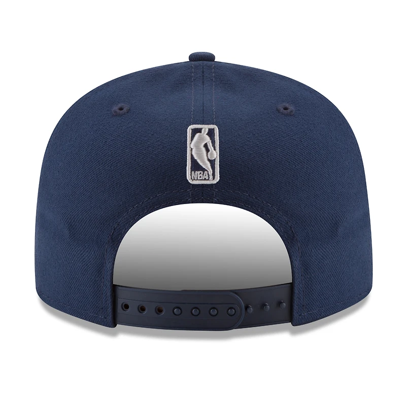 Casquette Snapback 9FIFTY couleur officielle de l'équipe Minnesota Timberwolves New Era pour hommes, bleu marine
