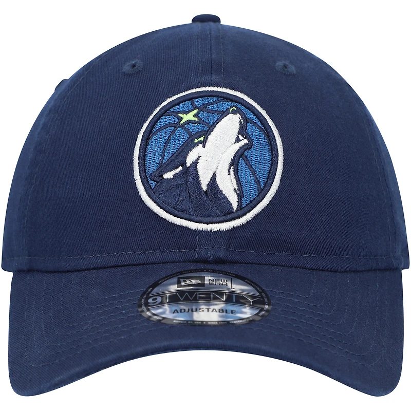 Casquette réglable New Era pour hommes des Minnesota Timberwolves Team 2.0 9TWENTY bleu marine