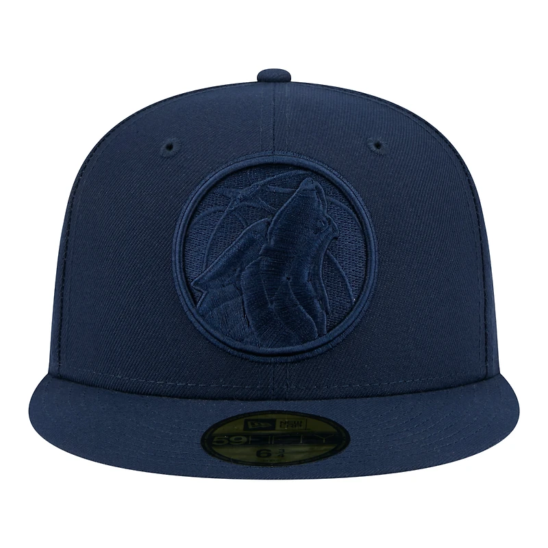 Casquette ajustée New Era 59FIFTY pour homme, coloris bleu marine Minnesota Timberwolves